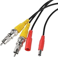Vista 2 de Flashmen Cable de alimentación de video BNC de 25 pies para cámara de seguridad para CCTV DVR sistema de vigilancia un cable con 2 conectores BNC a
