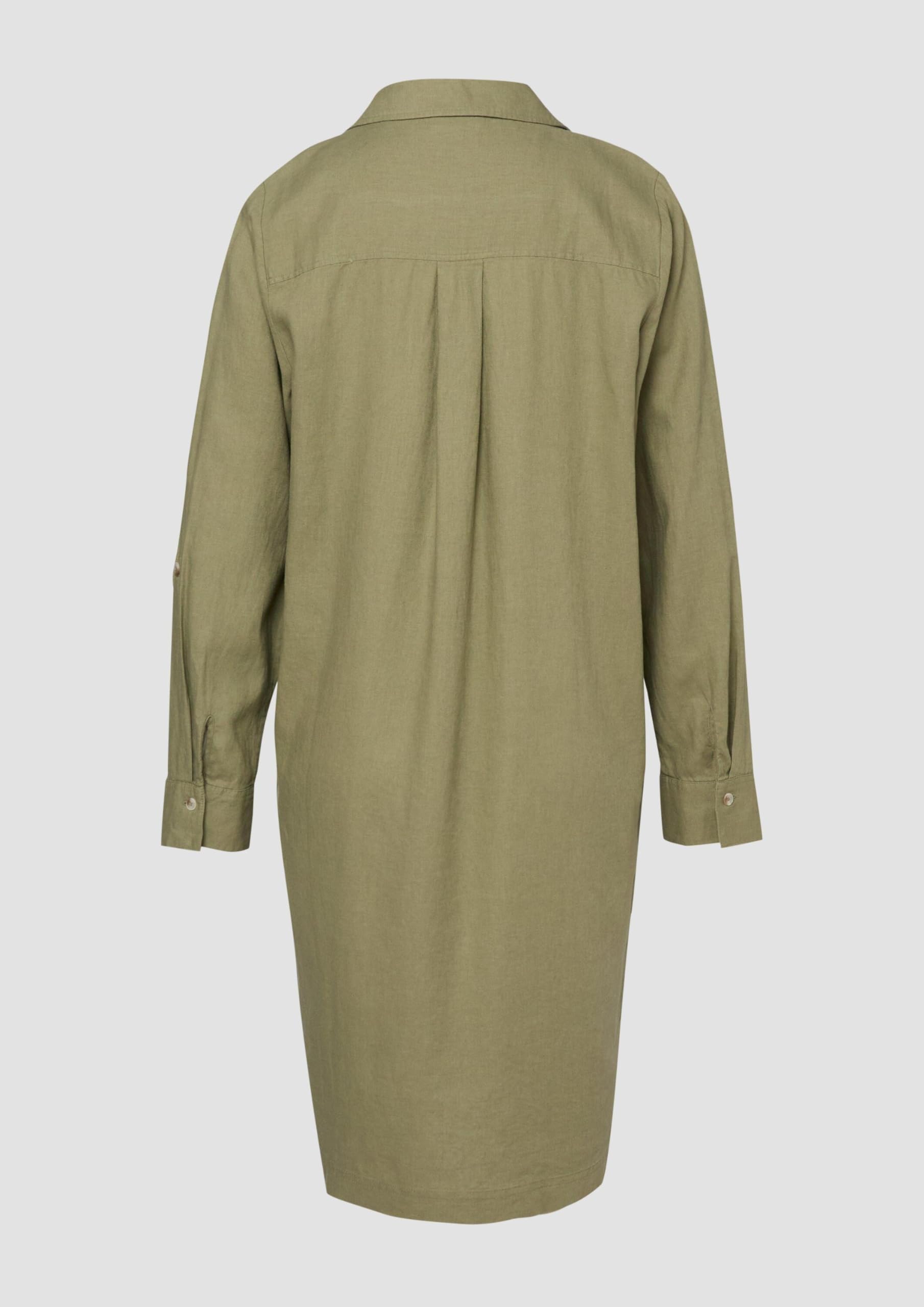 s.Oliver Leinenmix-Kleid mit Turn-up