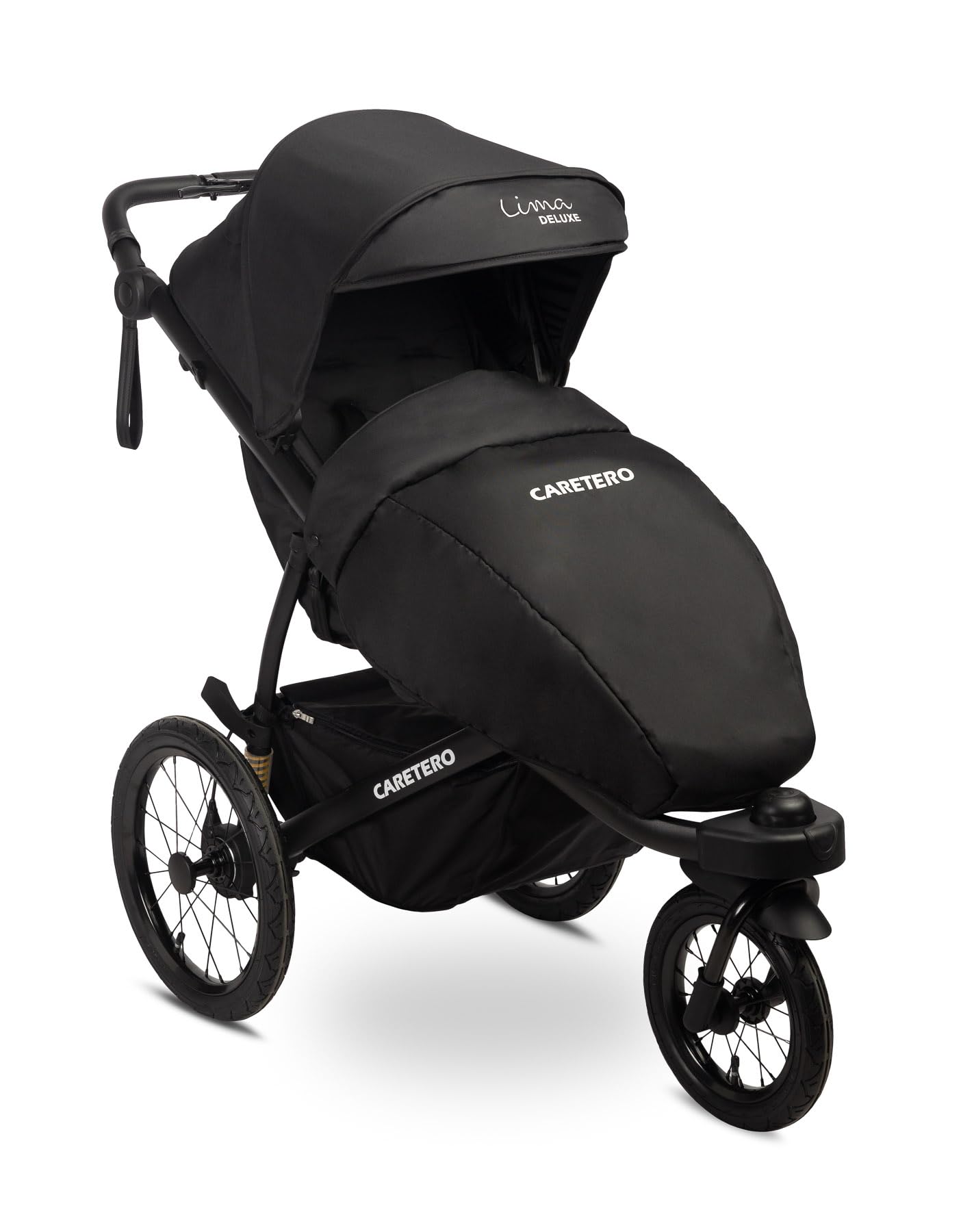 CARETERO - Lima Deluxe Wózek Spacerowy – Lekki z Regulowanym Siedzeniem, Dużym Daszkiem i Koszem – Kompaktowy Składający się, dla Dzieci