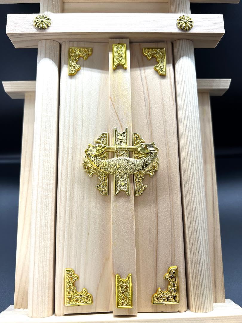 仏壇屋 滝田商店 神棚お宮 袖付大神宮高さ35cm×巾27cm◇