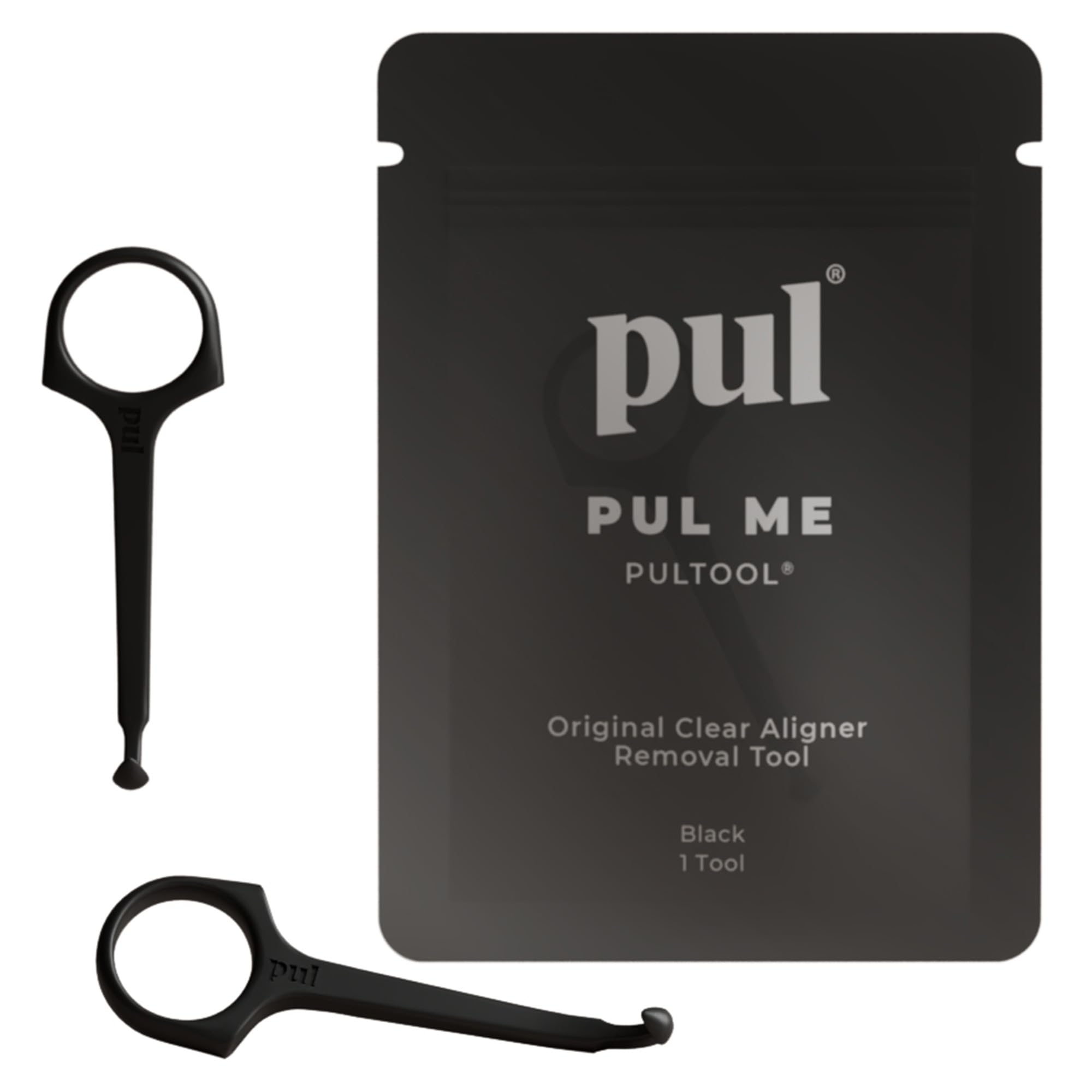 PUL Pack of 2 ReusableClear Aligner Removal Tool — Compatible with Invisalign, Removable Braces, Retainers & Trays – Easy-to-Use Device Remover, Dental & Oral Hygiene Care Product – Black