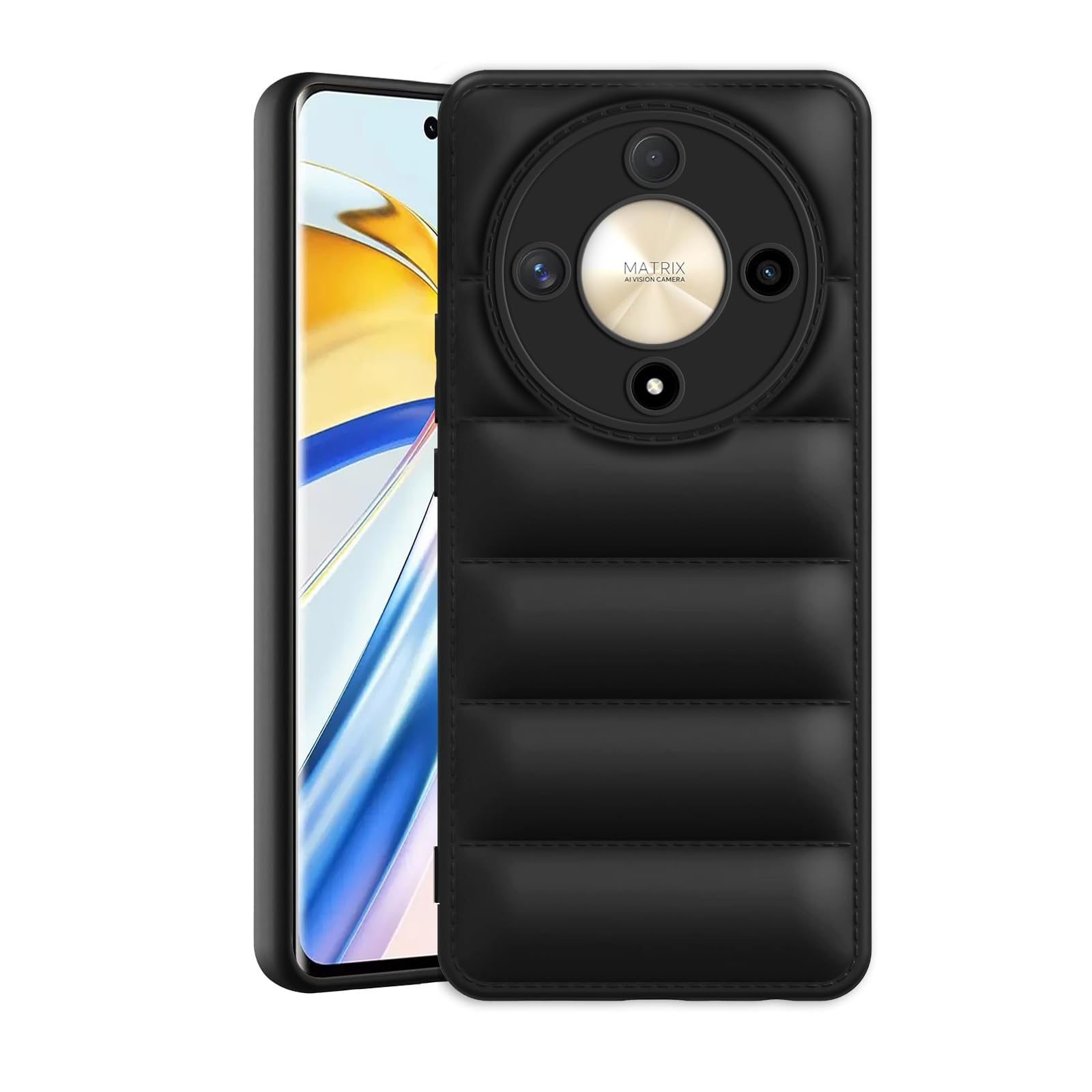Plus Puffer Case Camera Protection Soft Back Cover for Honor X9B 5G - Black (B0D2RR7KGY) Amazon Price History, Amazon Price Tracker