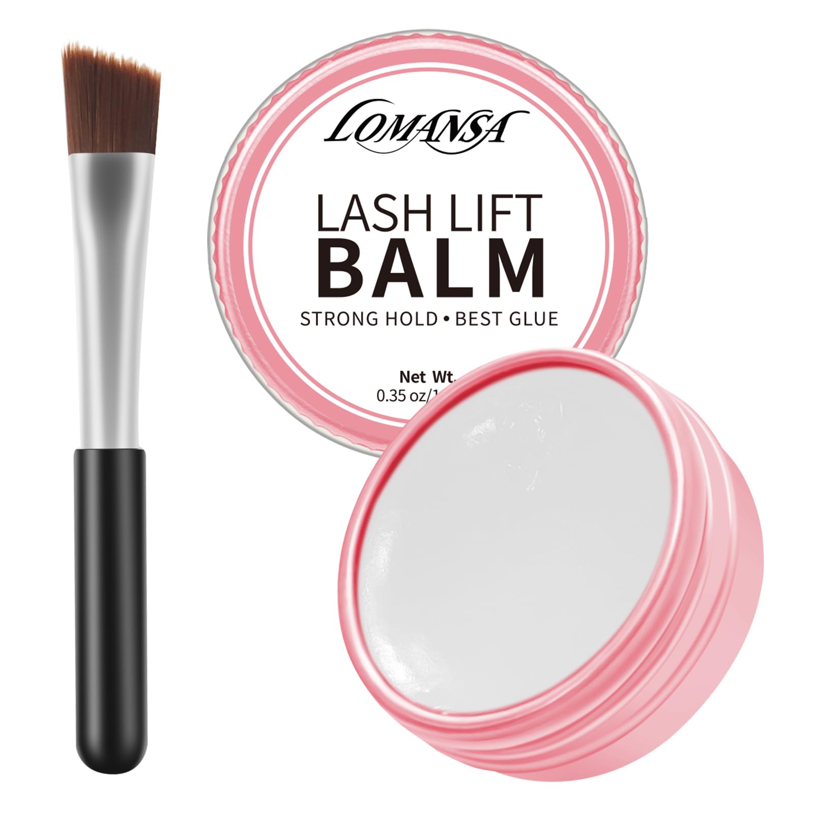Lomansa Wimpernlifting Kleber, Lash Glue Balm, Lash Lift Glue für Wimpern Lifting und Brow Lifting, Hochviskoses, Viele Geschmacksrichtungen(Weißer Pfirsich)