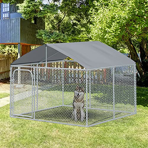 PawHut Dog Kennel Outdoor Heavy Duty Playpen with Galvanized Steel