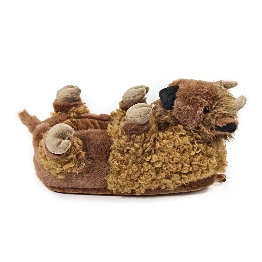 Image of Women's Animal Plush Slippers, Cute Cozy Fuzzy House Shoes Non-Slip Sole