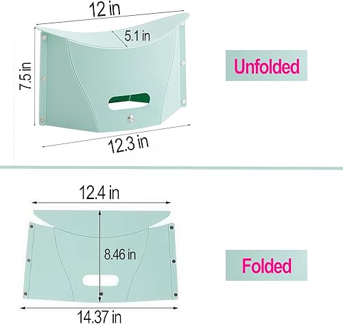Miniatura 2 de Taburete plegable portátil, ligero, plegable, para campamento, senderismo, sillas de viaje plegables pequeñas para pesca, senderismo, excursiones,