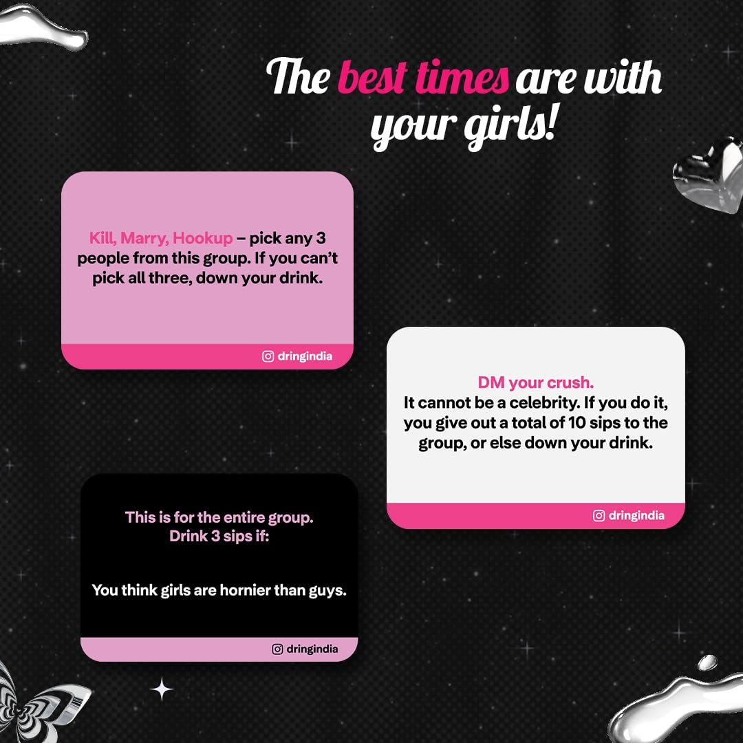 Dring Girls Gone Wild - Bachelorette Party Game | The Ultimate House Party Game for Girlfriends (Adult, 75 Cards, 3 Exciting Categories) | Perfect for Girlfriends Night, Birthdays & Reunions! - Image 3 thumbnail