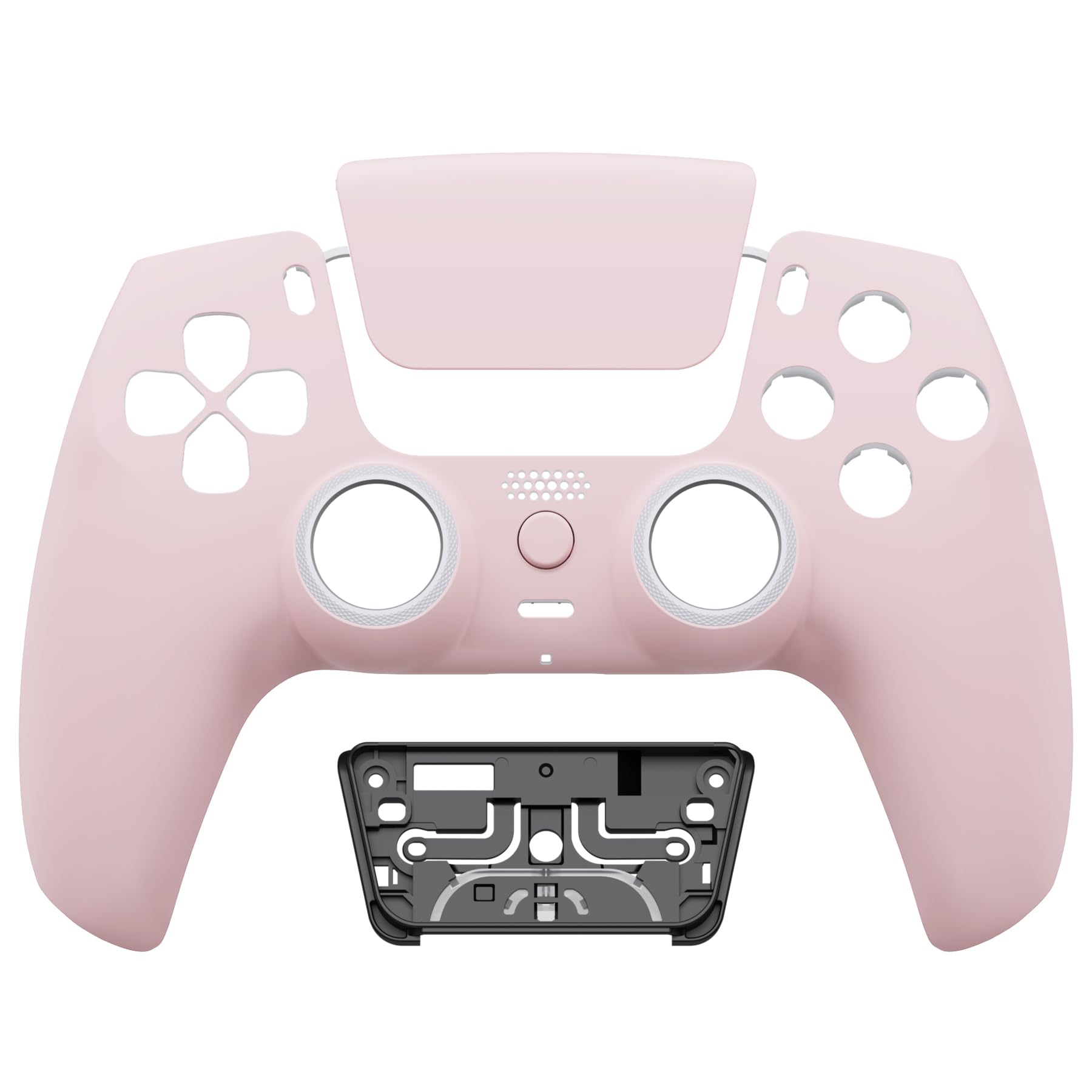 eXtremeRate Luna Re-Design Front Gehäuse für ps5 Controller BDM-010/020/030/040/050 Model, Ersatz Hülle Faceplate&Touchpad&Accent-Ring, Custom integrierend Case Cover für ps5 Controller-Pink - 4