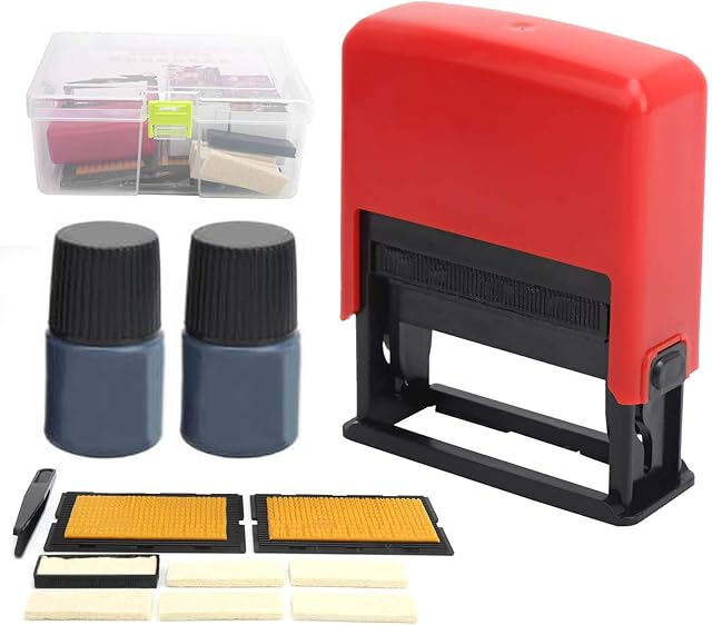 Fockety Manual Coding Machine, Adjustable Industrial Ink Date Printing Machine, Multipurpose Handheld Label Printer Machine for Stamping, Printing Barcode, Label Maker, Expiry Date