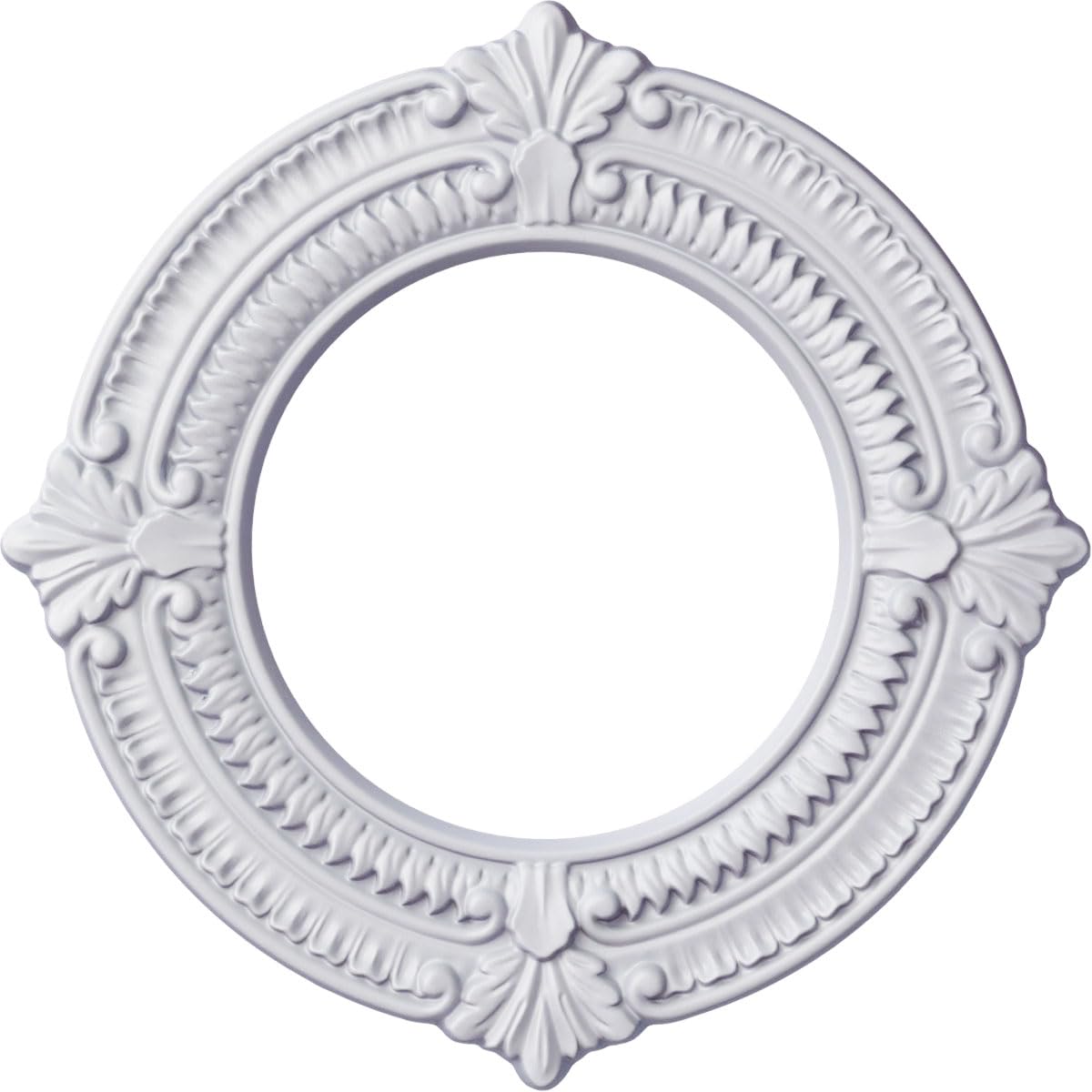 Ekena Millwork CM11BN Benson Ceiling Medallion, 11 1/8"OD x 6 1/8"ID x 5/8"P, Factory Primed