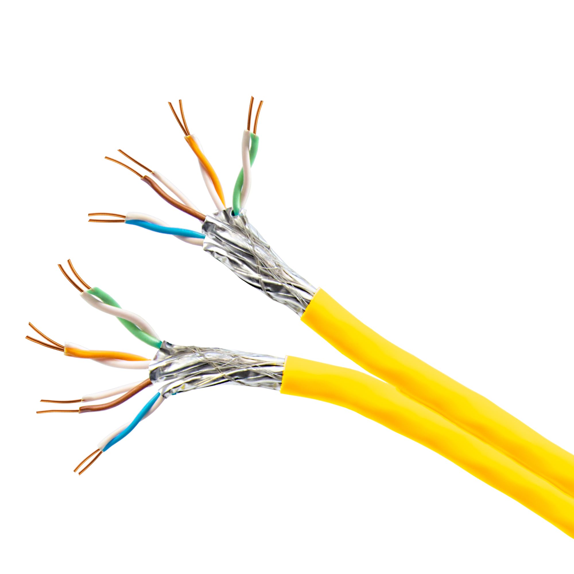Premium X 50 m CAT 7A kabel sieciowy Duplex LAN kabel Ethernet kabel danych S/FTP PiMF PoE Cca Cat7A kabel instalacyjny