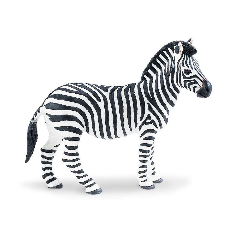 Safari Ltd Wild Safari Wildlife – Zebra – Realistic Hand Painted Toy Figurine Model – Quality Construction from Safe and BPA Free Materials – For Ages 3 and Up