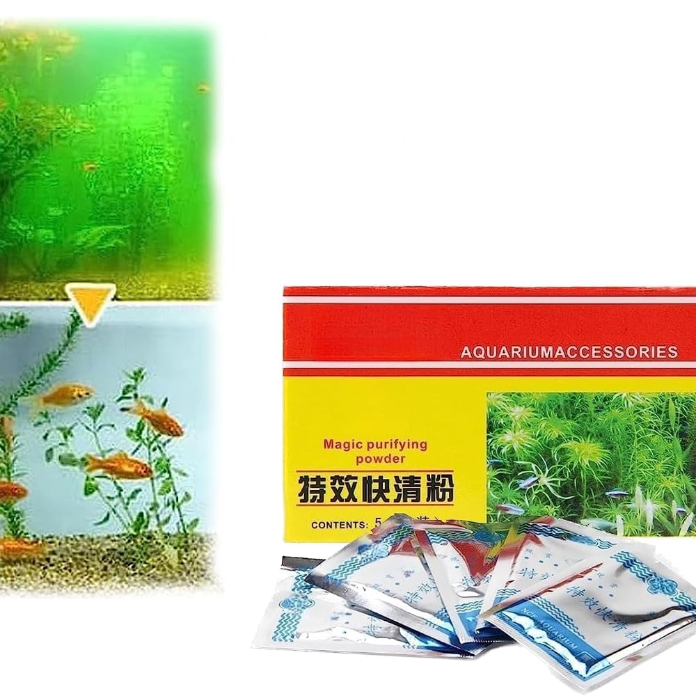 3/5/7Box Aquarium Purifying Powder - Magic Purifying Powder, Cleaning Powder for Aquarium, Aquarium Cleaning Tool Maintain Crystal Clear Water, Fast Cleaning Fish Tank (3Box)