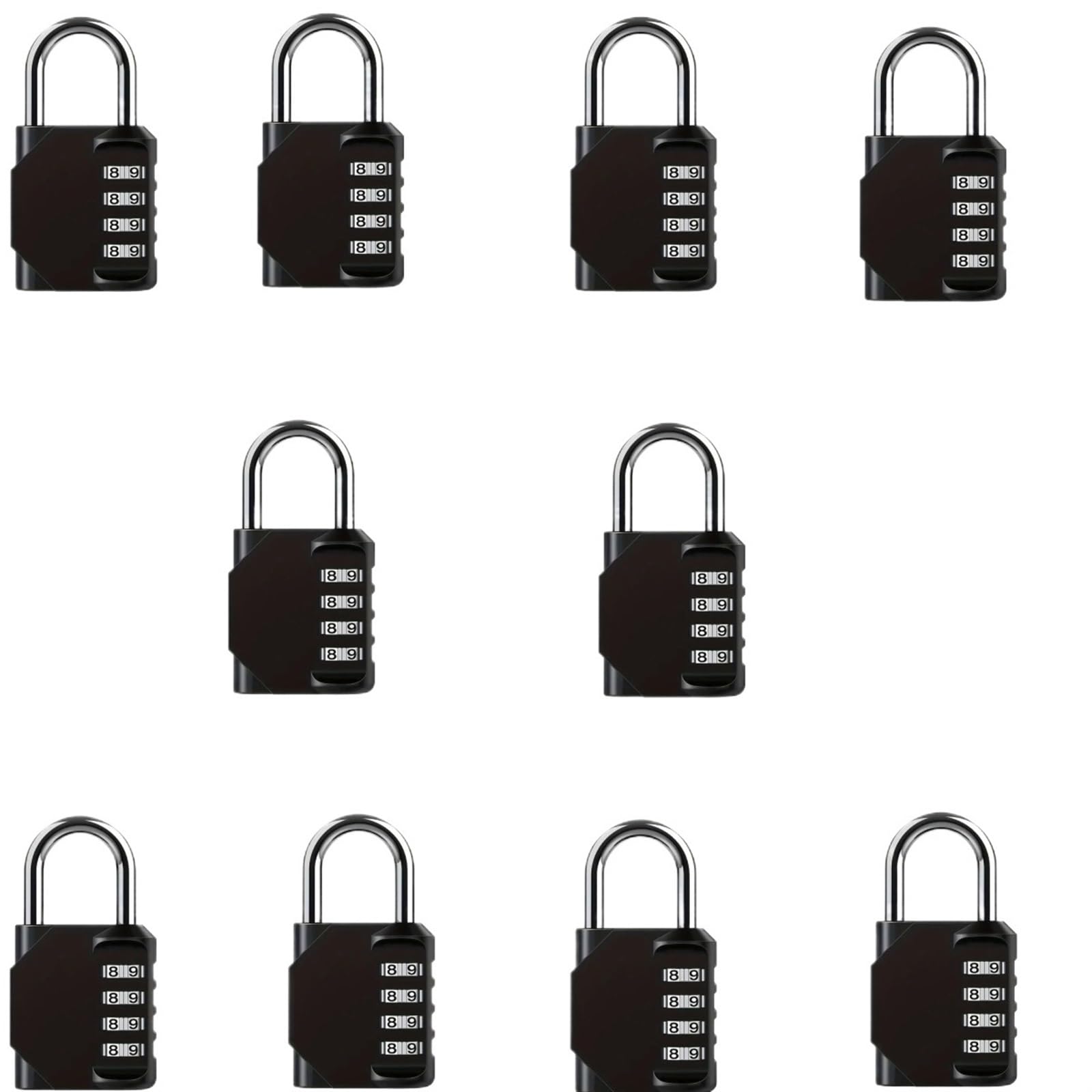 Cadenas Code Cadenas à combinaison 4 chiffres, serrure de porte extérieure étanche, casier valise, fenêtre, matériel gymnastique, antivol for meubles