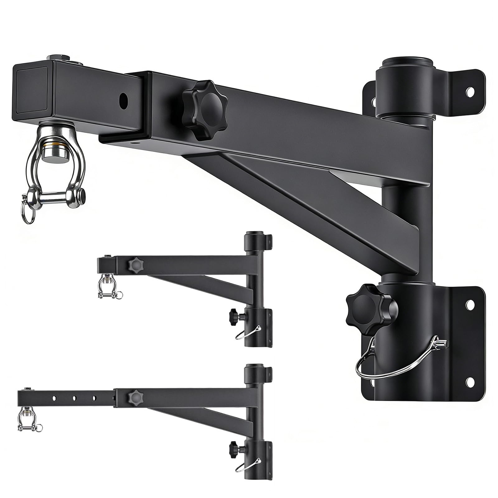 Soporte de pared para saco de boxeo, soporte giratorio de alta resistencia, soporte de pared ajustable para sacos de boxeo, kickboxing y speed bags, regulable de 43 a 63 cm, hasta 113-227 kg