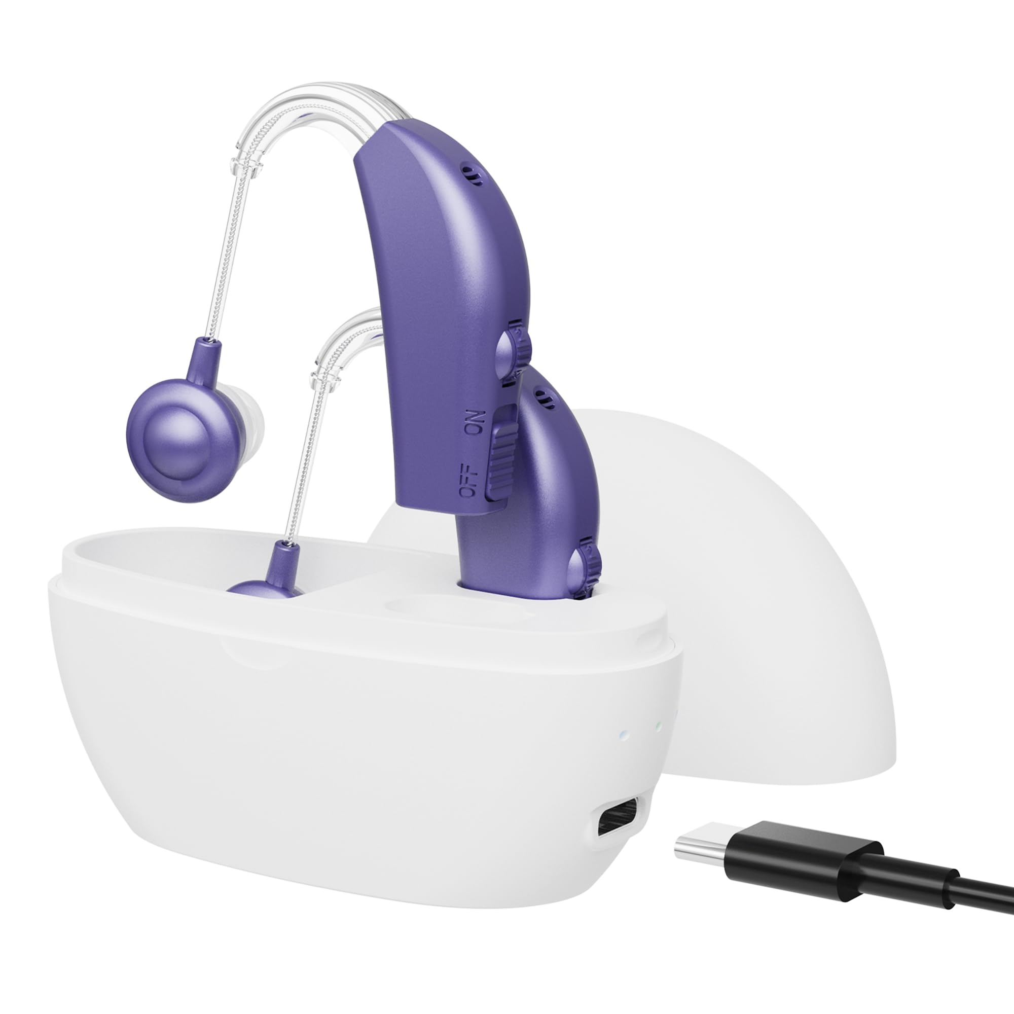 Digital Set - Premium Quality Personal Device - for Adults and Seniors with All-Day Battery Life, (Pair, Purple)