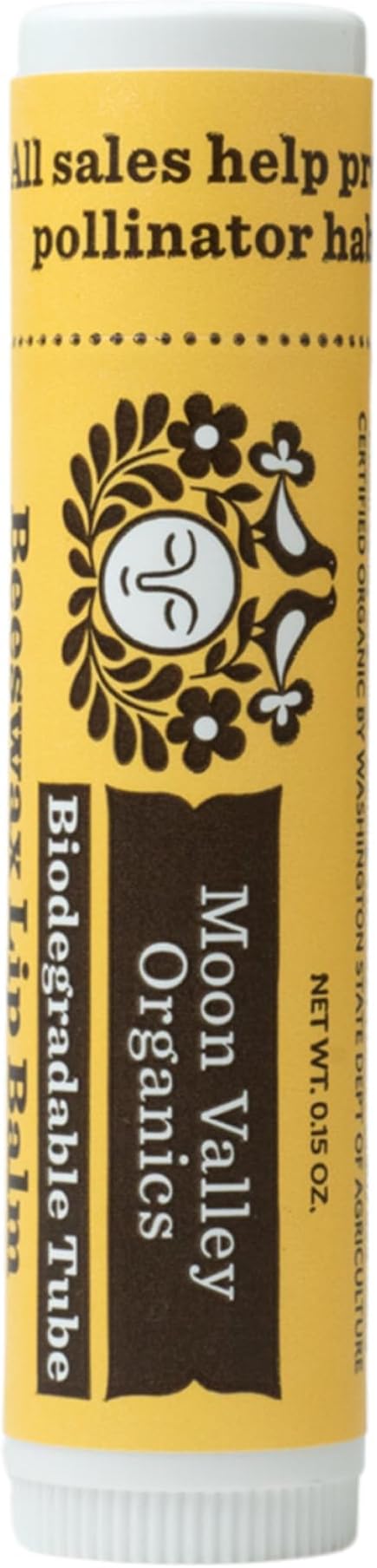 Moon Valley OrganicsBeeswax Lip Balm for Moisturizing Lips and Cuticles (SWEET HONEY, 1-Pack)