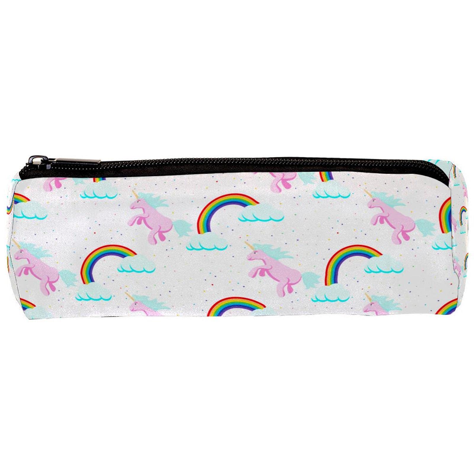Federmäppchen für Mädchen, Einhorn, Pastell, Regenbogen, bunt | Biurowe