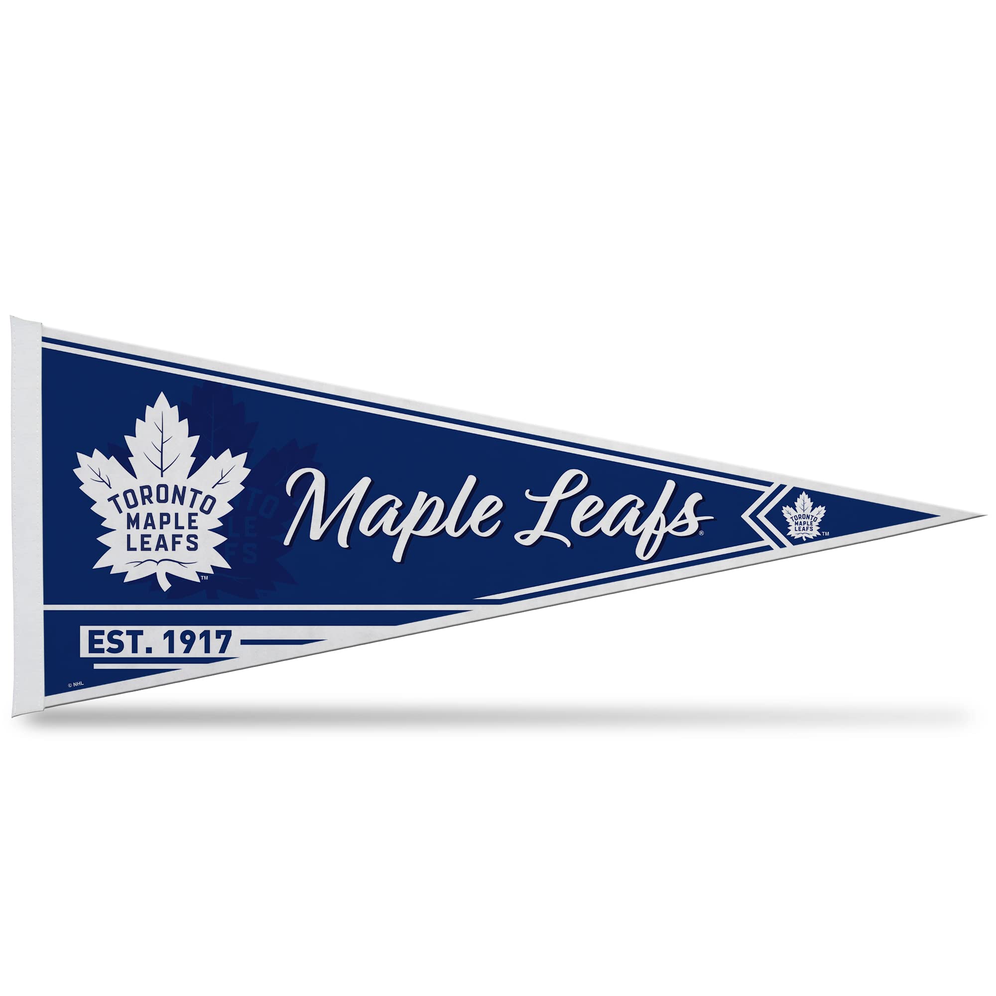 Rico Industries NHL Hockey Toronto Maple Leafs Classic 12"" x 30"" Felt Wall Décor Pennant - Great for Home/Bed Room/Man Cave Décor, NPNT119534C