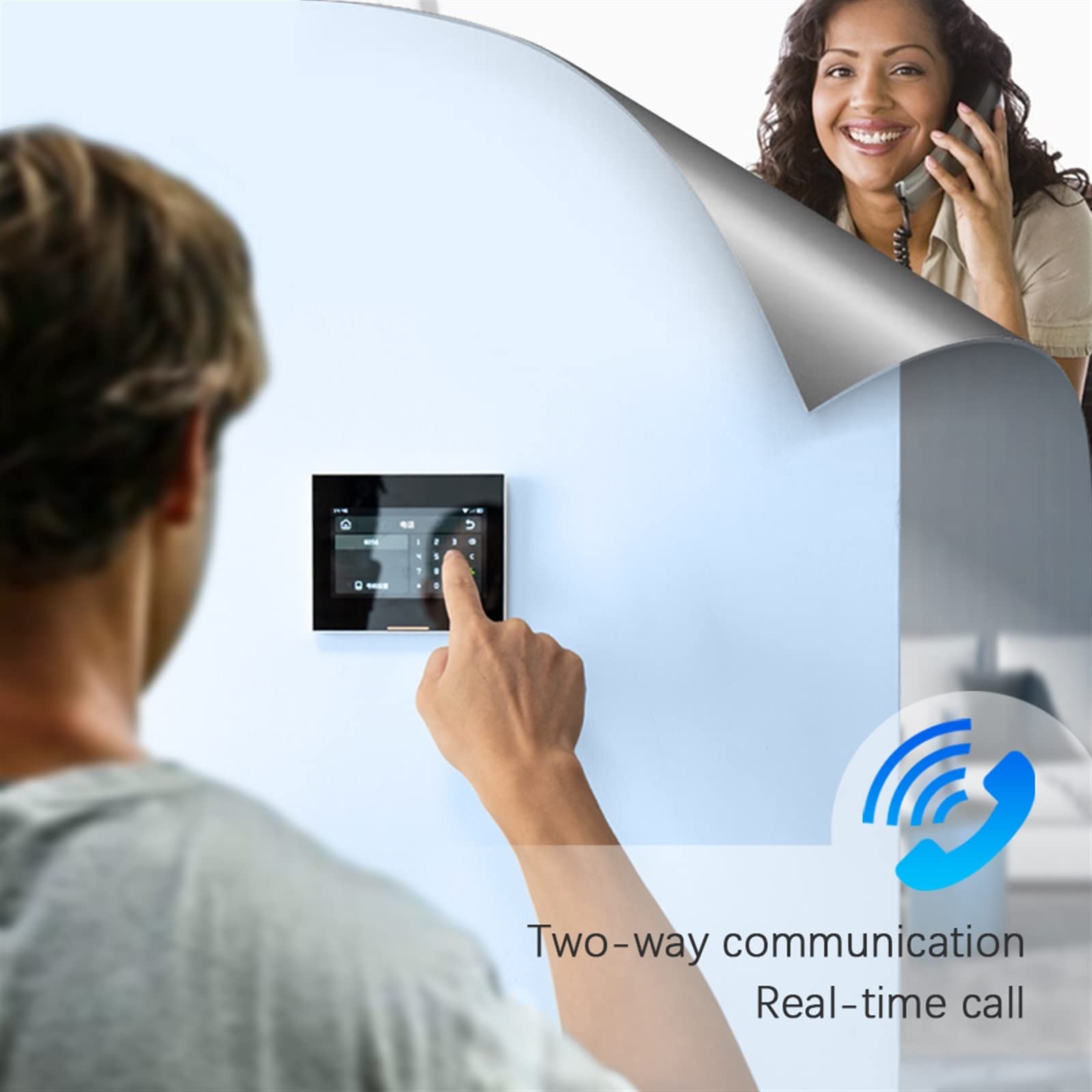 Tuya Smart Home Alarm System WiFi GSM Kit Smart Life Smart Life Appliquer Télécommande OTA avec Le capteur de Mouvement de sirène(Alarm Panel x 1)