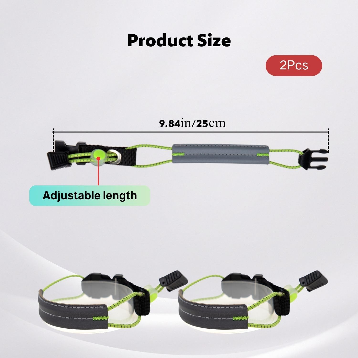 Fascia Riflettente per Pantaloni da Ciclista, Fermaglio Elastico per Fissare Le Gambe dei Pantaloni in Bici, Fascia Comoda per Uso Quotidiano e all’Aperto, Set da 2