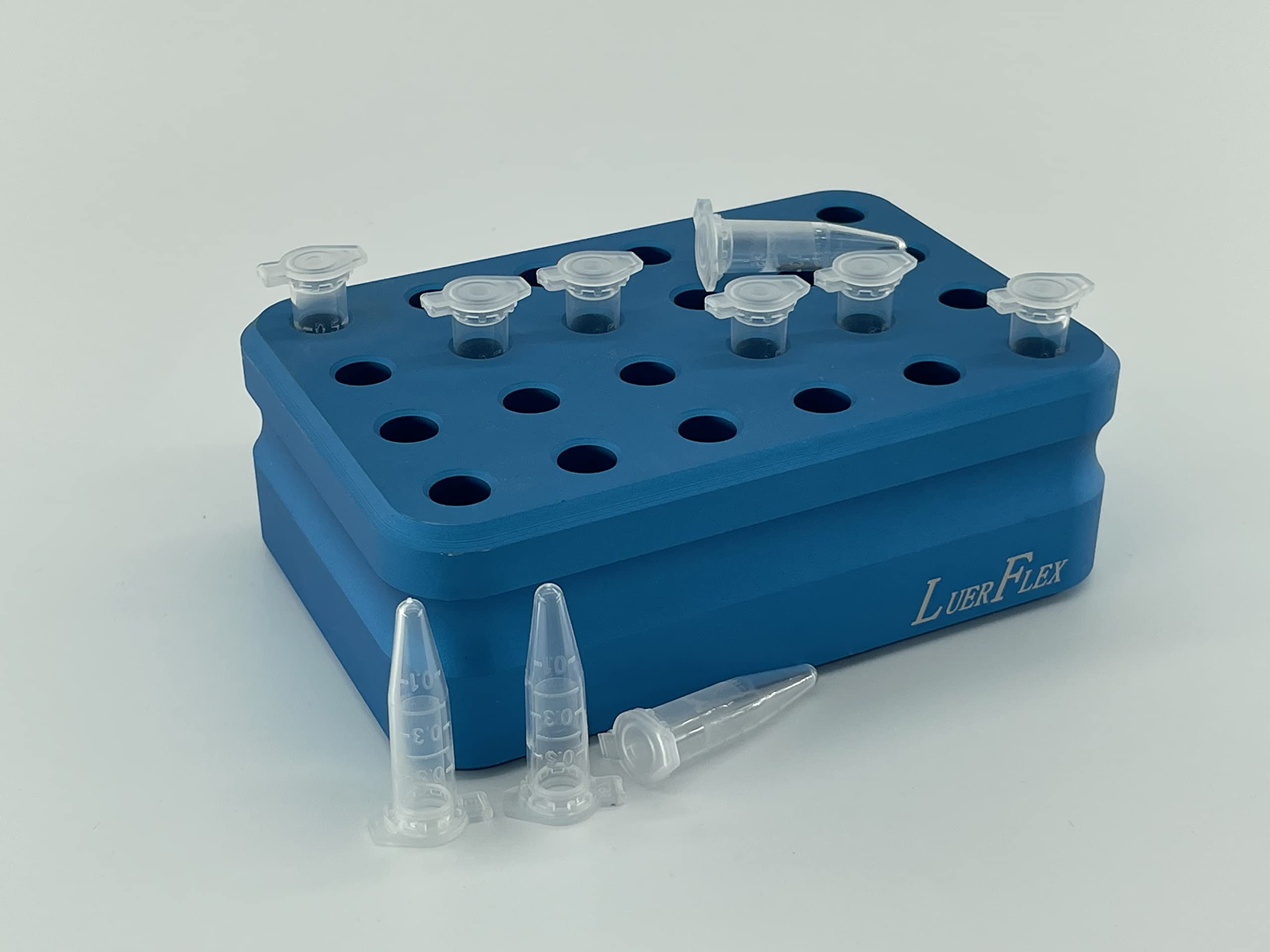 Estante de aluminio del tubo del bloque, 24 pozos para el tubo micro cónico de la centrífuga de 0,5 ml