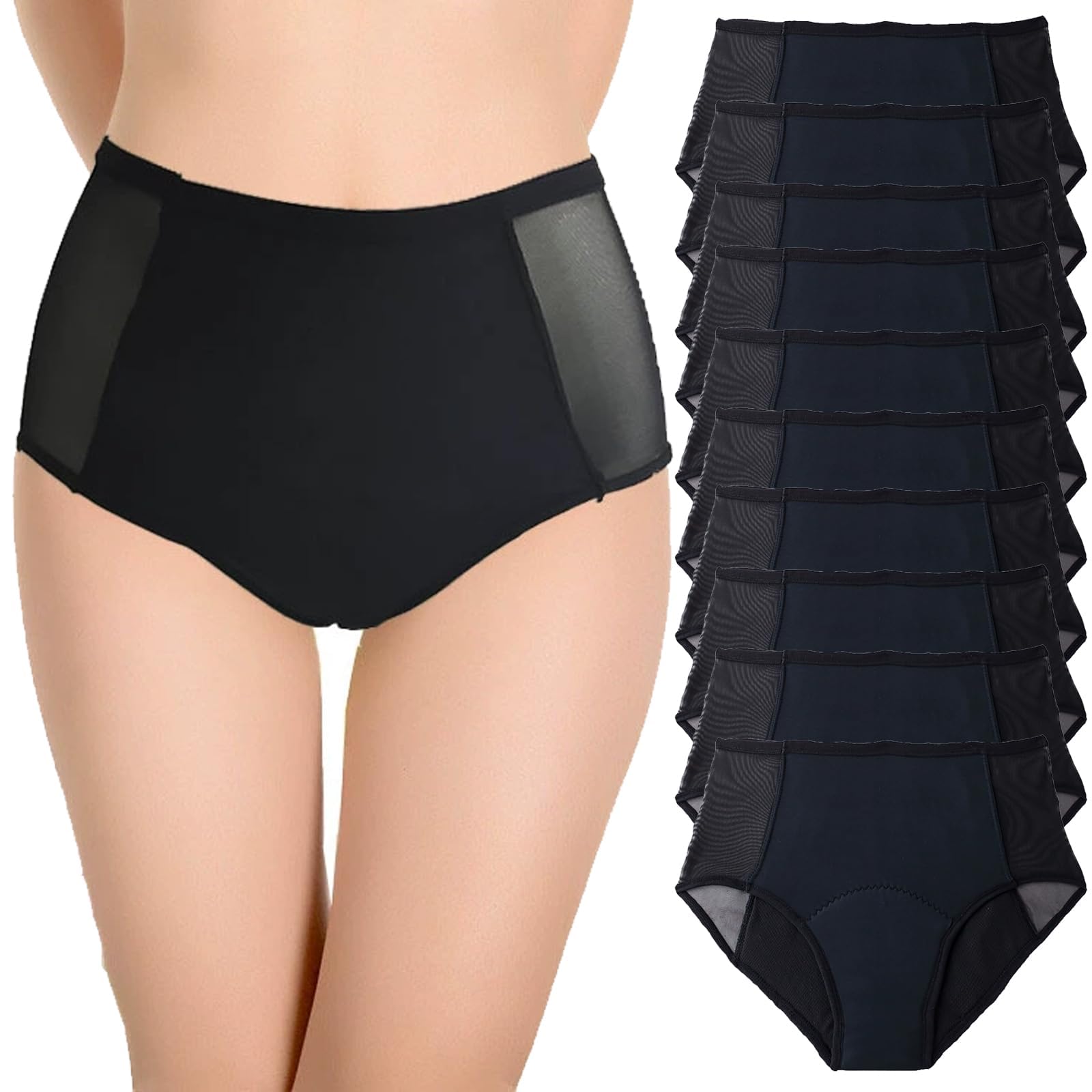 VZXATYOP Braguitas A Prueba De Fugas For Mujeres Mayores De 60 Años Ropa Interior De Soporte For Suelo Pélvico Braguitas Suaves Sin Costuras De Talle Alto Ajuste Cómodo