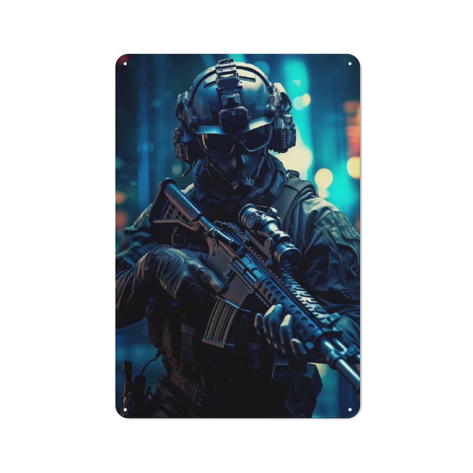 Junmoney Night Stalker Metal Plaque 30X20cm With For Garage Wall, Retro Decor, For Garage Decor Collectors Refreshing A Room In Autumn