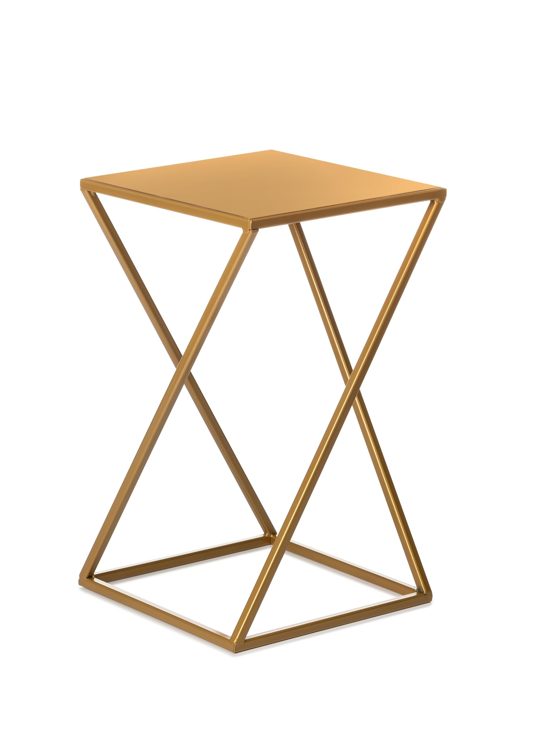 HowHomely Supporto Per Fiori In Metallo Dorato 40 Cm - Design Geometrico Stile Loft Per Piante Da Interno/Esterno - 2