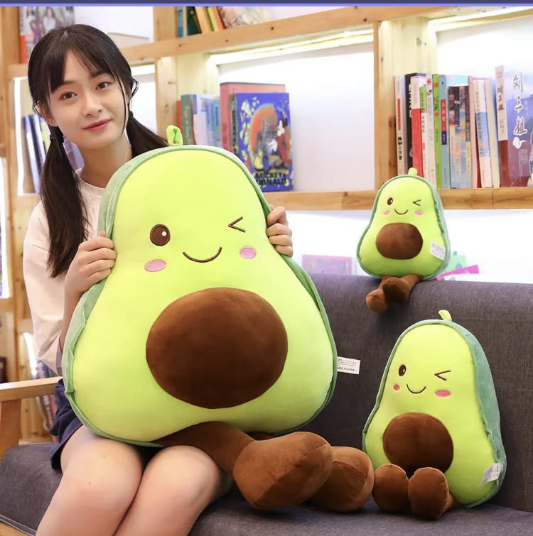 Plush Toy Avocado Fruit Stuffed Pillows for Babies, Kids, Friends and Family. (17.72inch/45cm)