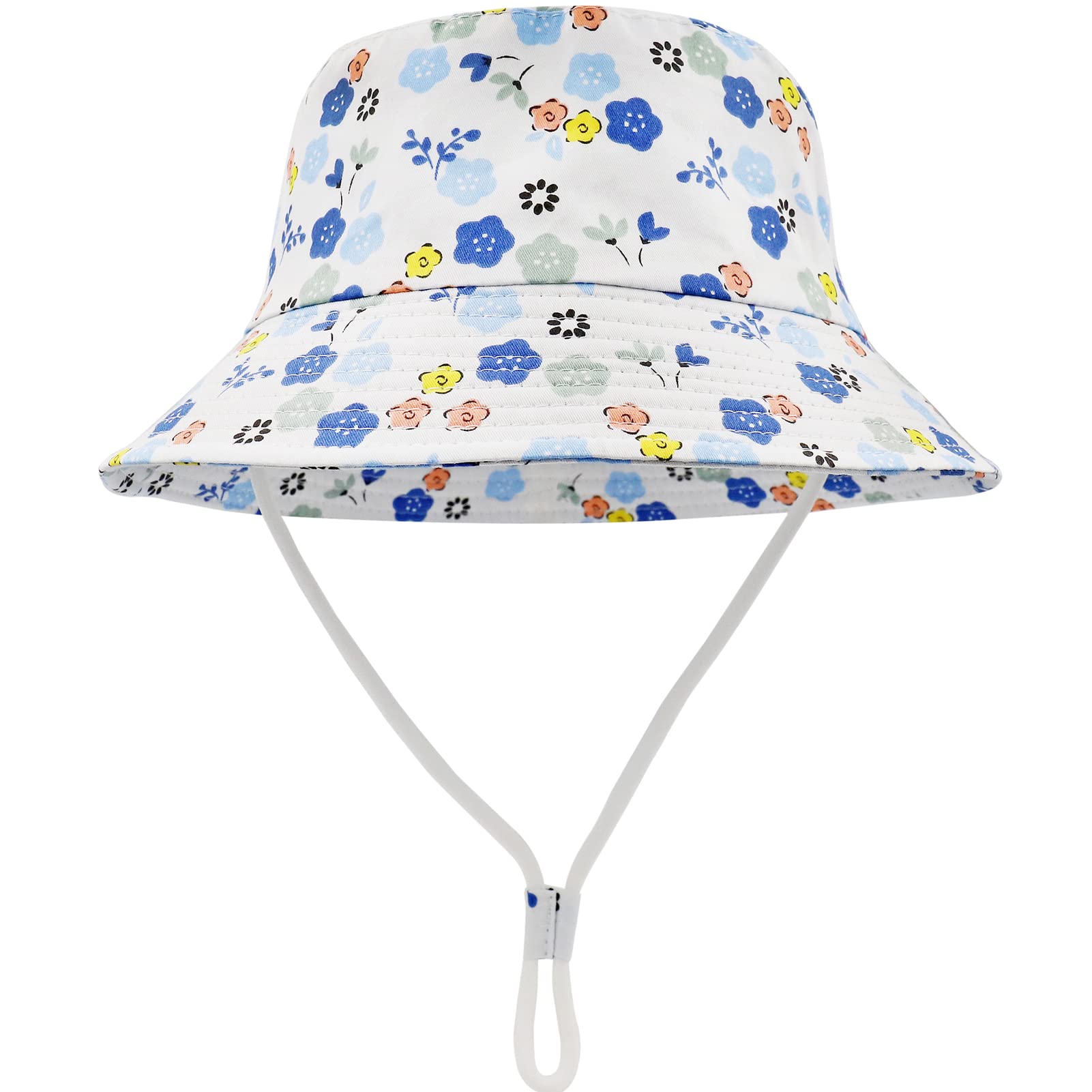FenFang Sombrero de Sol Verano Bebés, Gorro Pescador Playa Algodón Niñas Niños, Unisexo Sombreros ala Ancha UV Protección Exteriores Viajes 1 2 3 4 Años