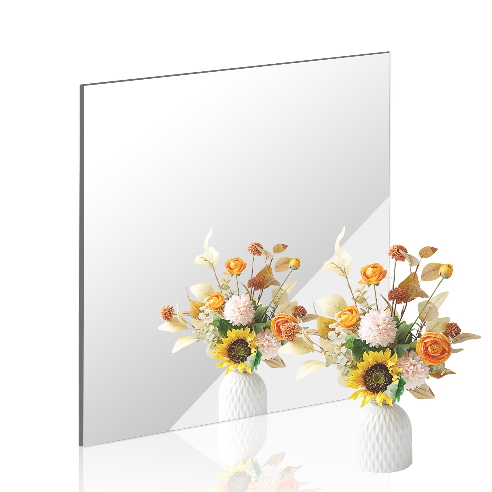 18x18 in Acrylic Mirror Sheet for Wall, 2.5mm Plastic Wall Mirror
