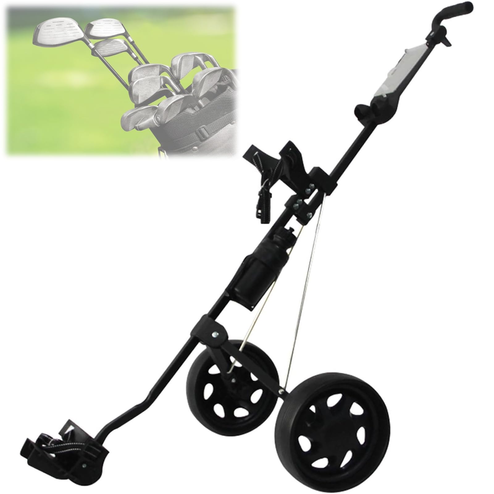 Wózek golfowy, składany wózek dwukołowy na torby, lekkie akcesoria do sprzętu golfowego, idealny prezent golfowy