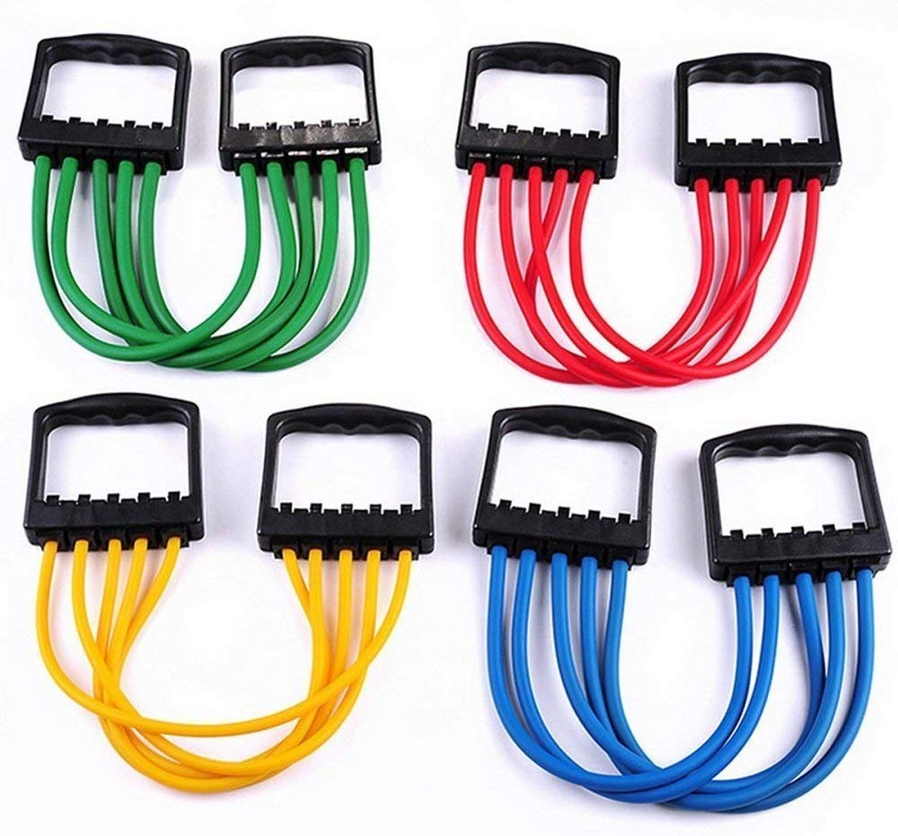 Birudmart Adjustable Multi-Function 5 Rubber Tubes Chest Expander/Chest Developer/Rubber Rope/Chest Flexor/Muscle Pulling Exerciser/Muscle Workout Stretcher Home & Gym Equipment- 1 pcs (B08BS2BGZN) Amazon Price History, Amazon Price Tracker