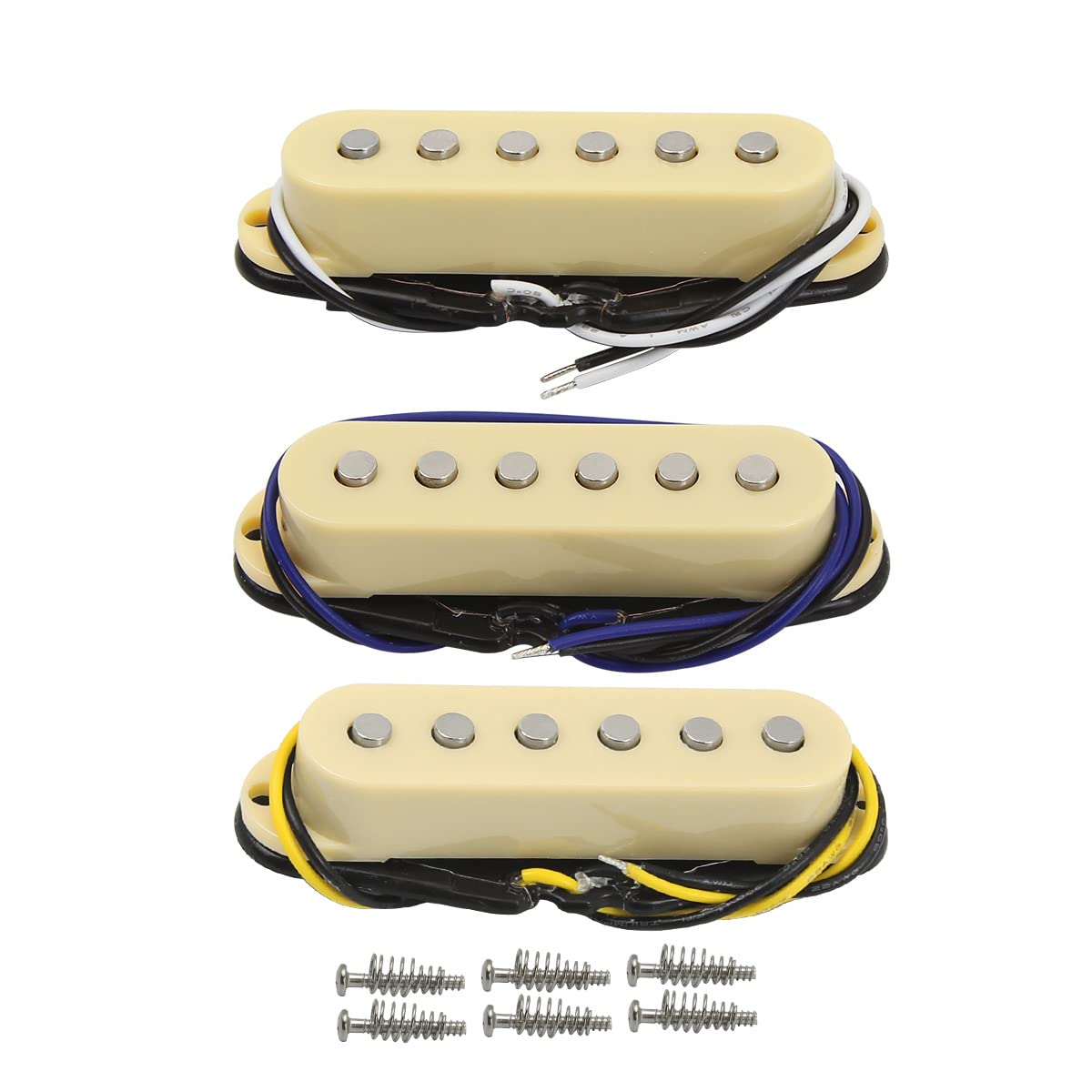 Buy FLEOR Single Coil Pickup Ceramic Strat Pickups Flat Top Neck+Middle