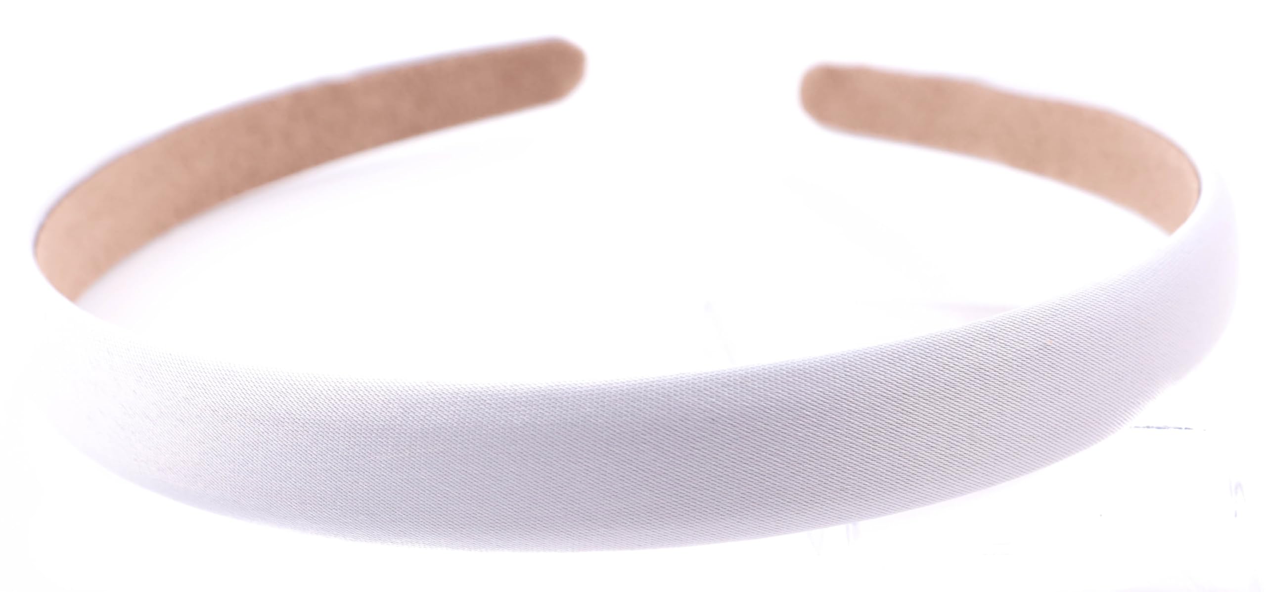 Satin Hair Bands Women Thin 1.5cm Wide Headbands Non Slip Alice Bands Hairband for Girls Bridesmaid Party, Festival and School- WHITE - Image 2