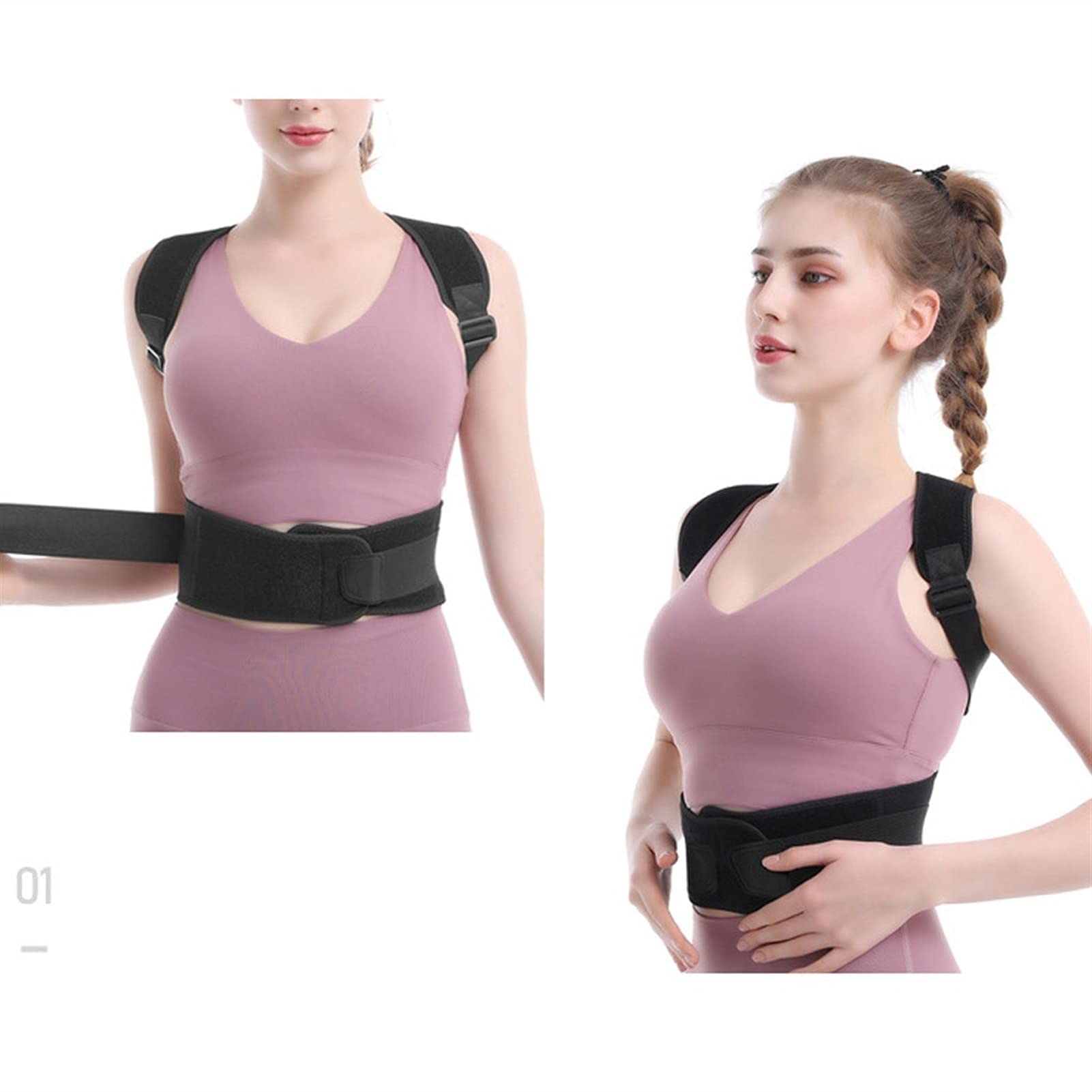 Back Brace Posture Corrector dla mężczyzn i kobiet - Regulowana postawa Back Brace dla górnej i dolnej części pleców łagodząca ból Pas lędźwiowy (XXL)