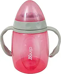 Copo Com Alças E Bico Em Silicone Colors Rosa, Clingo, Rosa