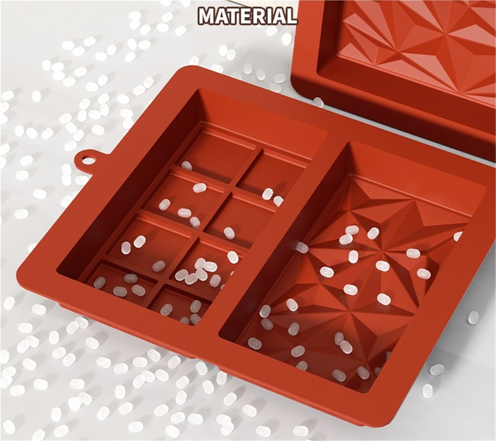 4 pezzi Stampo for barrette di cioccolato in silicone spesso for ripiene, stampo extra large for il riempimento Per La Produzione Del Cioccolato