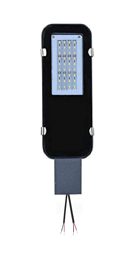 Saish Solutions 12 Volts 15 Watts DC LED Street Light with Automatic Dusk to Dawn Feature Directly Run on Any 12 Volts Battery or 20 to 80 Watts Solar Panel(Aluminium;Glass)