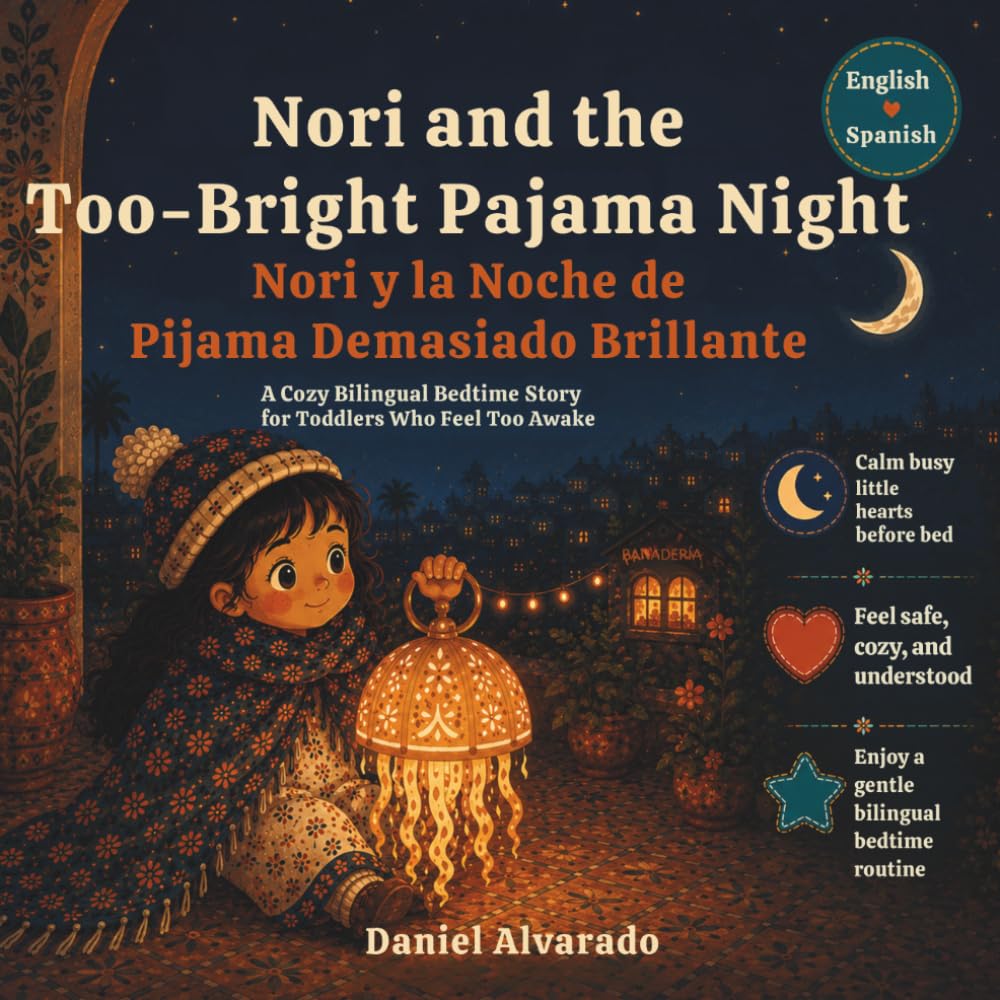 Nori and the Too-Bright Pajama Night - Nori y la Noche de Pijama Demasiado Brillante: A Cozy Bilingual Bedtime Story for Toddlers Who Feel Too Awake After Busy Days (THE GENTLE GOOD NIGHT)