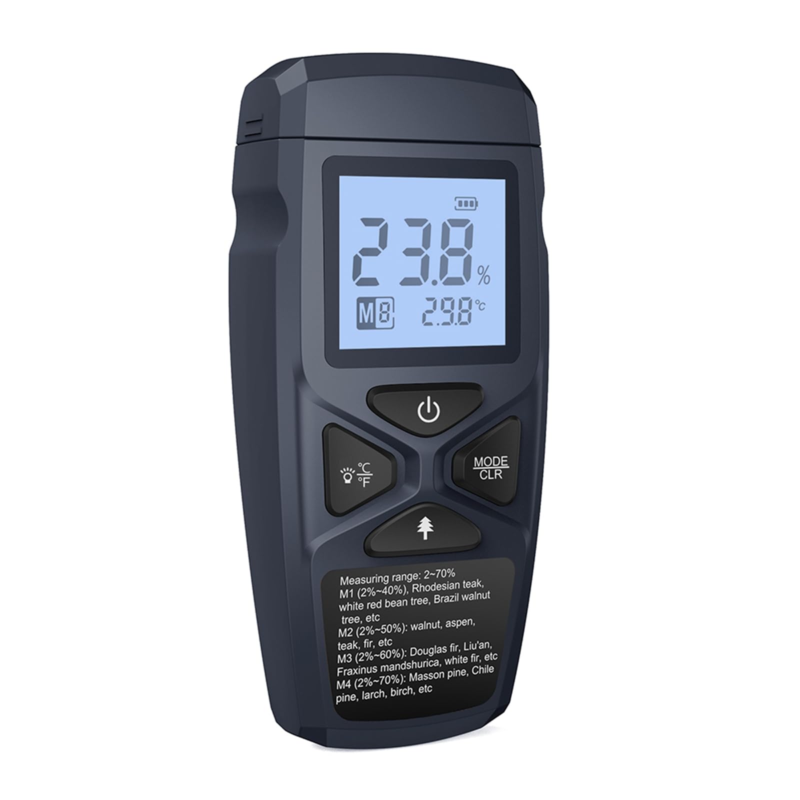 Msioytog Black Upgrades Wood Meter Wood Detector Featuring Clear Display & Fast Response For Stable Measurements Fast Response Tester