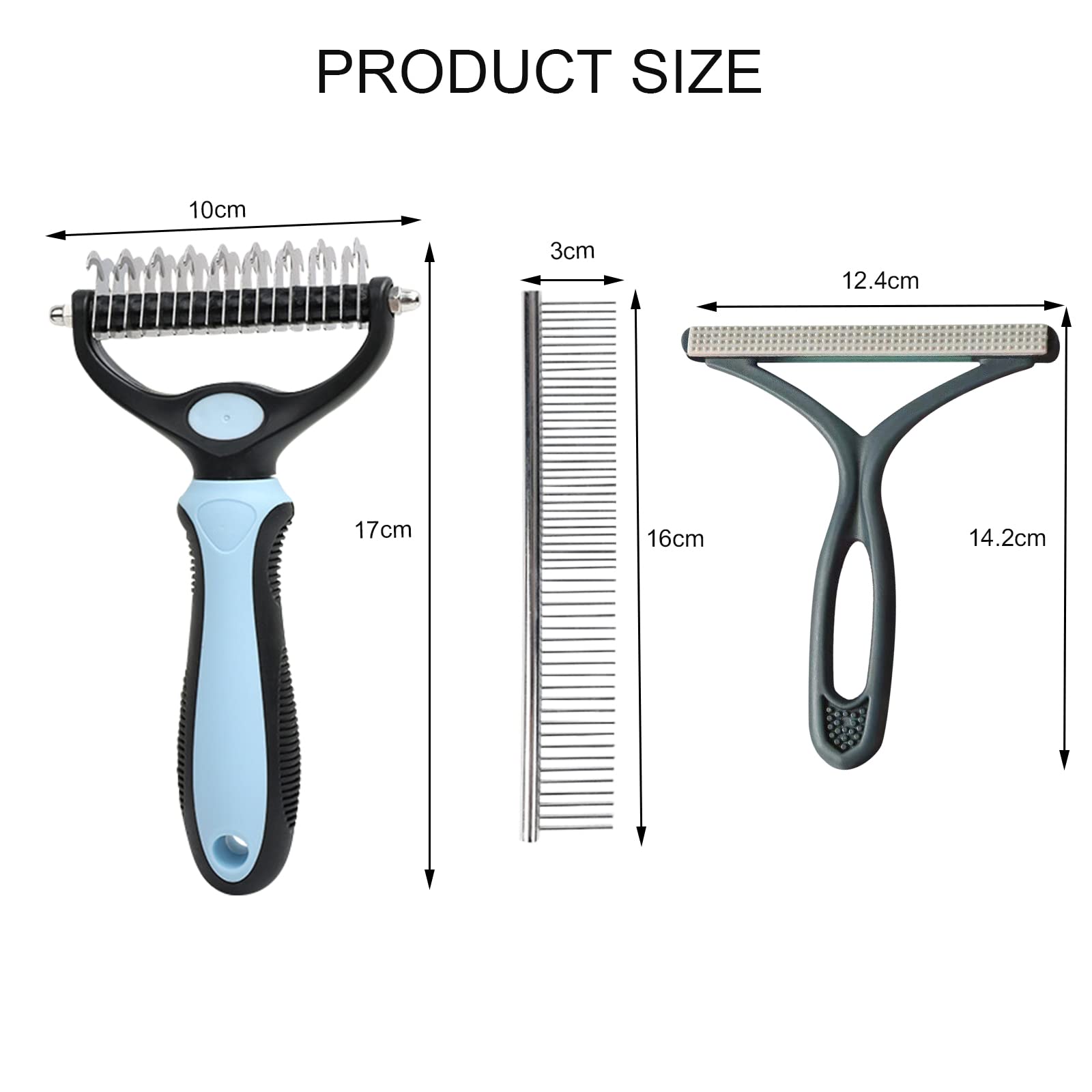 Brosse Chien et Brosse Chat, Brosse pour Chien 17+9 Dents, Brosse de Toilettage pour Chien et Outil de Démêlage pour Démêler Les Poils et sous-Poil Détachés, Élimine Les Poils Emmêlés
