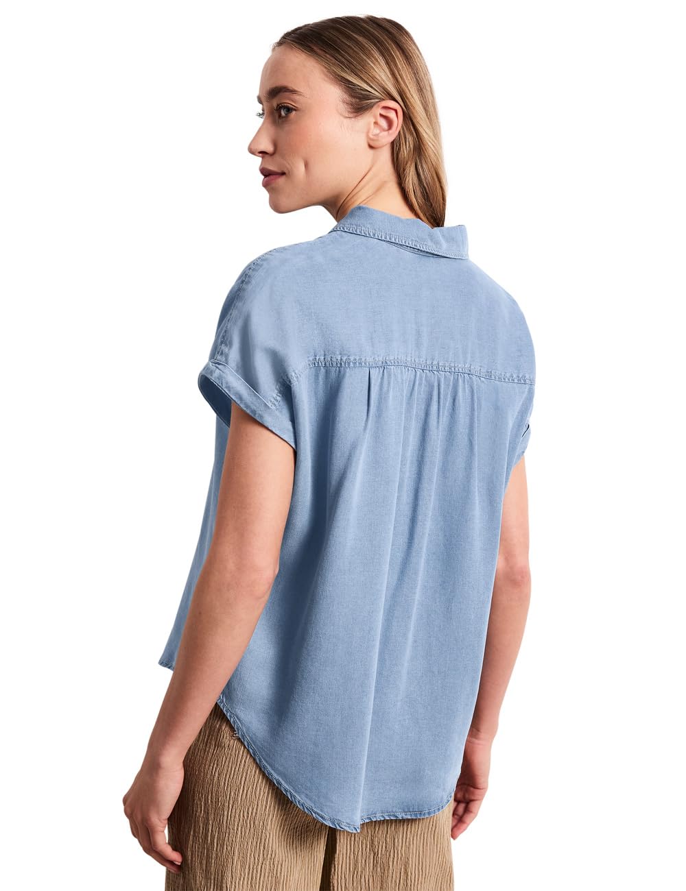 Street One 3412229 Blusa Vaquera con Aspecto Vaquero Mujer (Pack de 1)