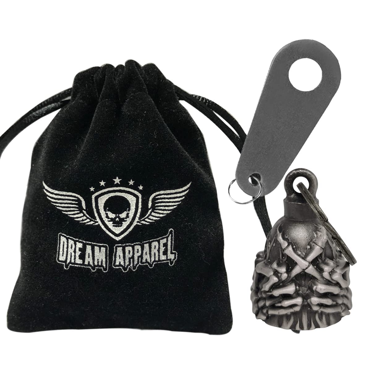Dream Apparel Motorcycle Bell Guardian Angel Drive Away Gremlin, Biker Bell for Men Women Rider Riding, Good Luck Gift