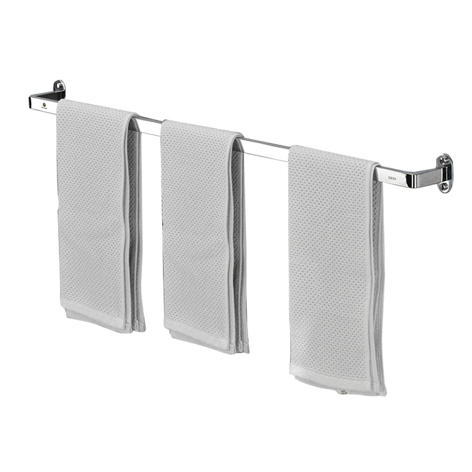 LMYSXAOZ SUS 304 Stainless Steel Towel Bar Rail - 40cm-120CM, Lengthen Large Size Rack, for Bathroom or Kitchen Accessory, Polished Finish, Silver (Size : 110cm)