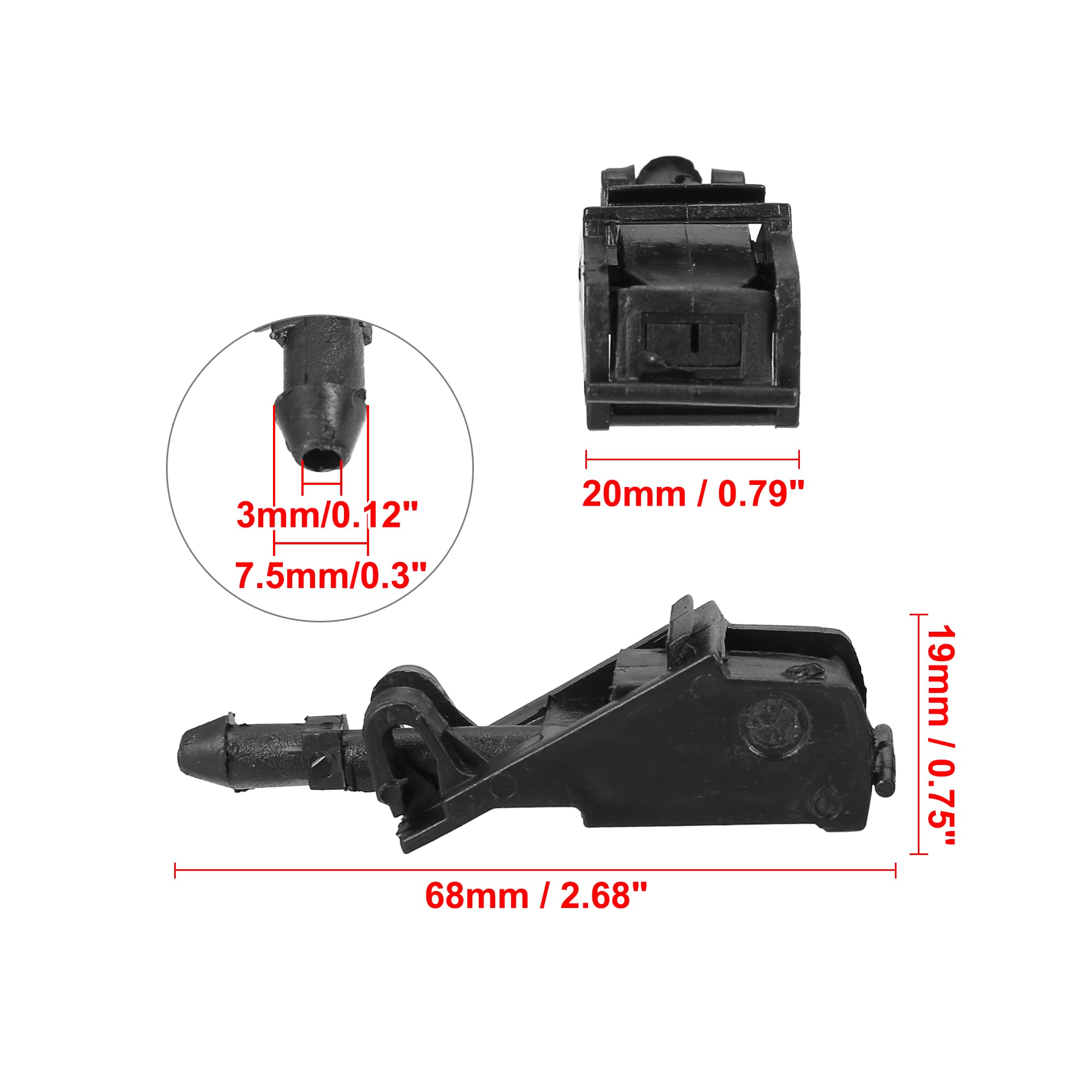 Buse De Lave-glace X AUTOHAUX Buse Pare-brise Pour VW Pour