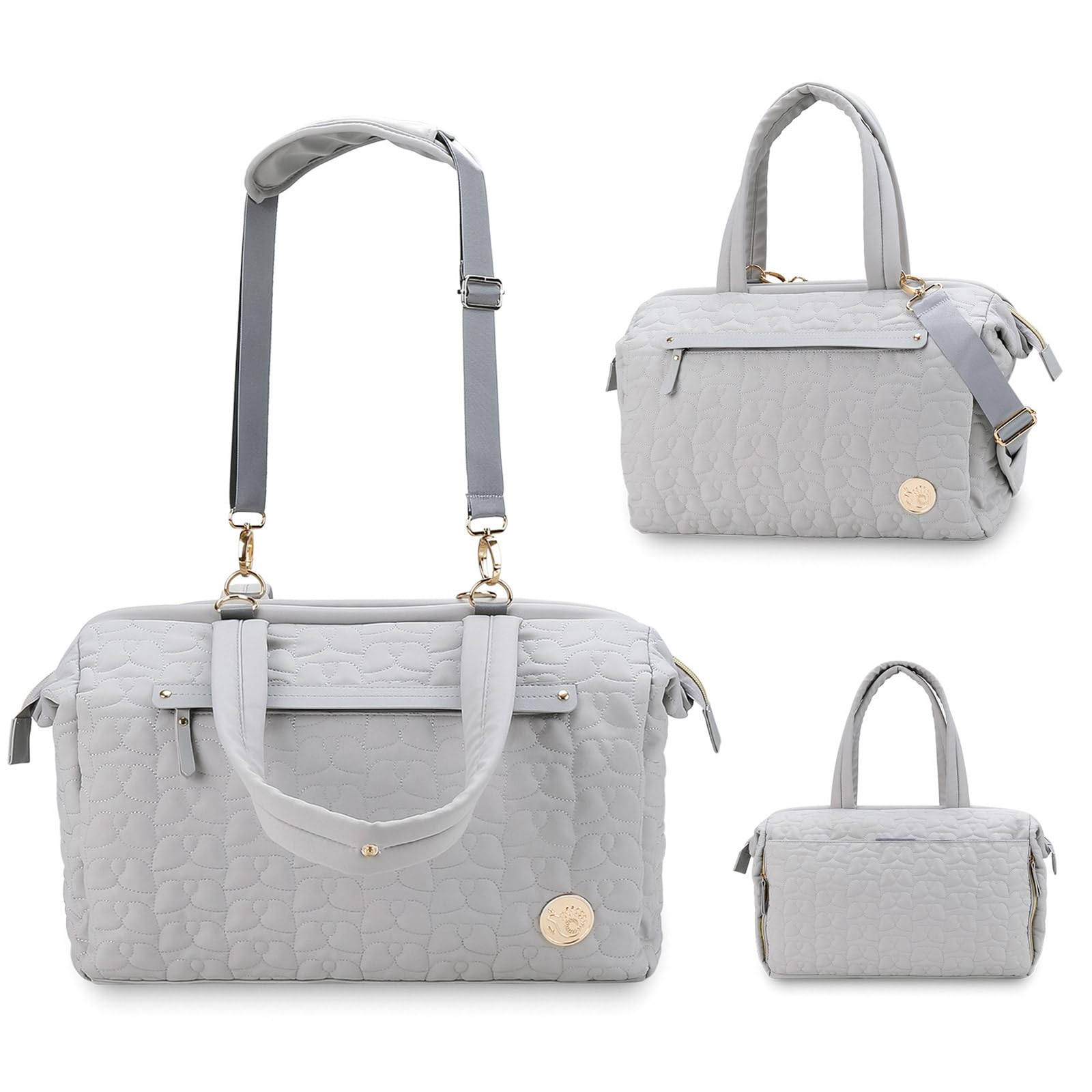 Bolso cambiador de pañales moderno y práctico con estilos de transporte multifunción, bolsa de pañales portátil de 43 cm para padres activos