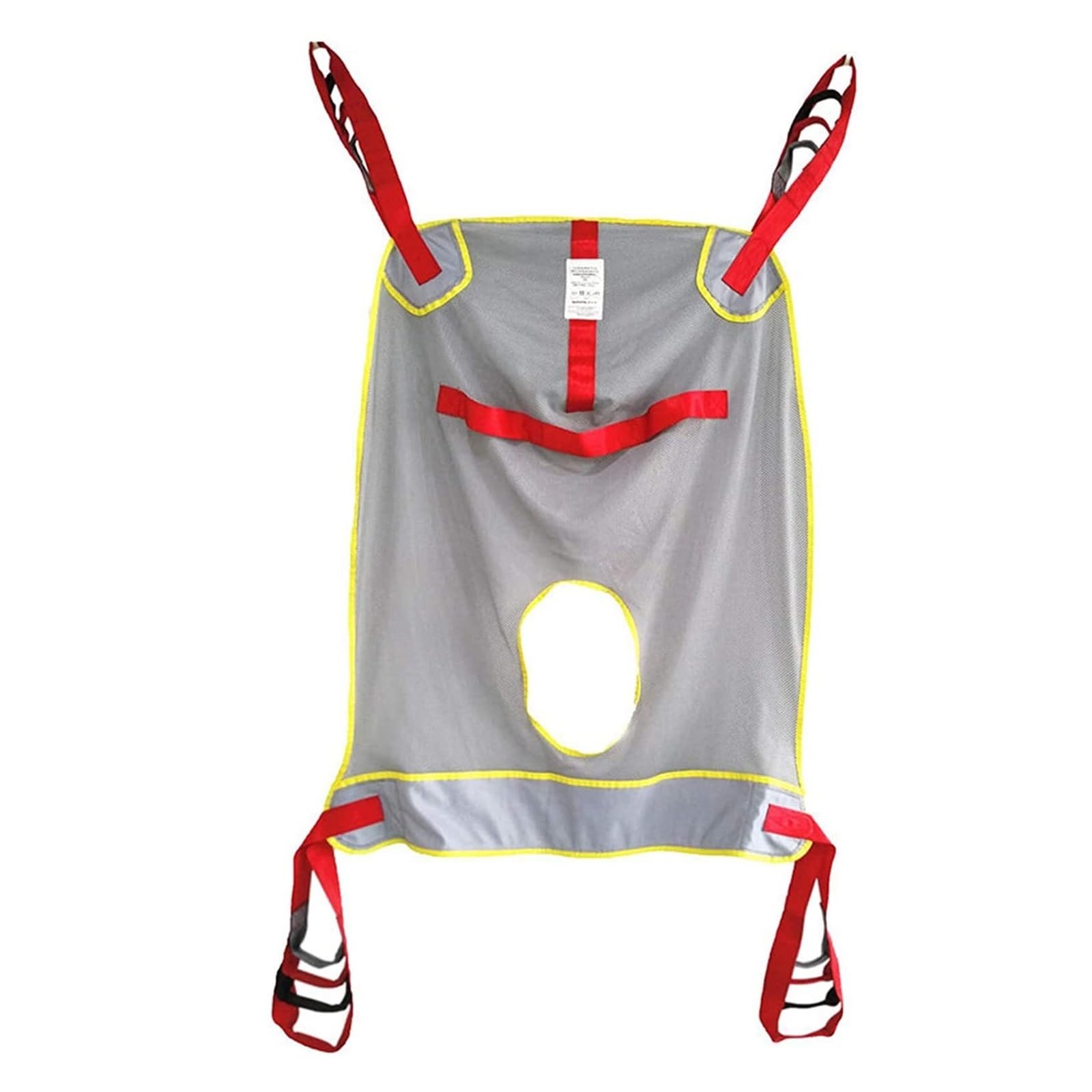 Elevador de pacientes para baño y transferencias, cinturón de apoyo de cuerpo completo con trabillas acolchadas para las piernas y reposacabezas, cinturón de salud ajustable de 4 puntos para ancianos