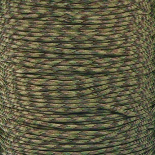 PARACORD PLANET 10 20 25 50 100 Foot Hanks and 250 1000 Foot Spools of Parachute 550 Cord Type III 7 Strand Paracord (Mulit Camo 100 Feet)